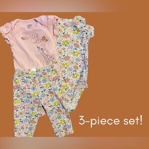 Child of Mine Pink and Floral Pajama Set